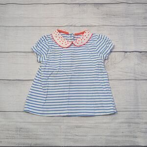2/3 Baby Boden Embroidered Collar Top
